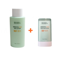 라운드어라운드 그린티 시카 선로션 100ml+그린티 시카 마일드 선스틱 19g, 선로션+선스틱