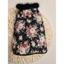 댕글이네 꽂배자조끼 강아지 꽃무늬 조끼 자체제작