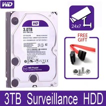 대용량외장하드 무선 데이터복구 맥북 카카오 외장하드 wd 보라색 3TB 감시 내장 하드 드라이브 디스크 3.5인치 cctv dvr nvr용