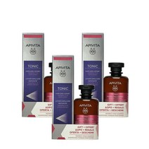 아피비타 여성 샴푸 250ml 토닉 로션 150ml Apivita Shampoing Lotion Contre la Chute des cheveux Tonic, 3팩