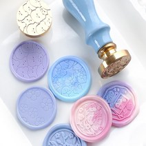 실링왁스 고양이 유령 스탬프 웨딩 청첩장 씰링 황동 도장 인장 미니 편지 캘리그라피 식권, 9