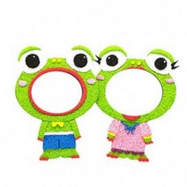 나를 비추는 개구리 거울 꾸미기 5인세트 클레이공예 점토공예 단체수업 미술단체수업 방과후수업 노인수업 유아아동수업