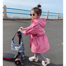 유아동 후드핑크바람막이