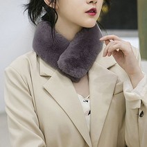 [다사라유통] 자석목도리 / 머플러 털 페이크 에코 쁘띠 따뜻한 여성 겨울 인조 부드러운 숏 여자 미니