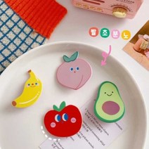 컬러풀 아크릴 과일얼굴 앞머리핀 헤어 집게핀 바나나 미니 악세사리 옆머리 무광 작은 예쁜 귀여운 깜찍 아기 쇼핑몰 볼륨 고정 아동 유아