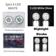 차선이탈경고장치 자동차용품2pcs LED 스트로브 램프 자동차 개방 도어 Anti-Collision 경고 빛 안전 플래, 03 2pcs(White)