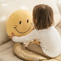 데코뷰 방긋방긋 스마일 원형쿠션솜포함