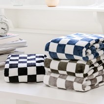 착한연구소 체커보드 극세사담요 체크 밍크 쇼파 블랭킷