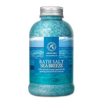 Bath Salt Sea Breeze 599.9g21.1온스) 천연 에센셜 오일 오렌지 및 인삼 해초 포함 - 좋은 수면에 적합 휴식 진정 바디 케어 뷰티 아로마테라피 짧은 수명, 1.32파운드(1팩)