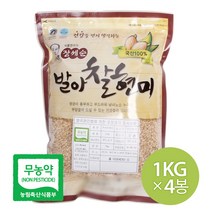 참쌀닷컴 장세순 무농약 발아찰현미 4kg (1kg x 4봉)
