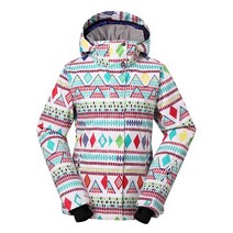 Gsou-스노우 걸 스키복 겨울 아웃도어 스포츠 스노우보드 의류 10k 방수 방풍 의상 여성 아이스 재킷, 03 picture jacket_04 L