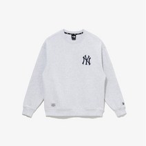 뉴에라 [뉴에라][공용]MLB 그리드 로고 뉴욕 양키스 맨투맨 헤더 그레이 (13338670)