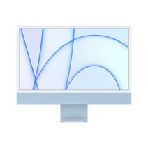 올인원 일체형pc신상품 2021 애플애플 아이맥 24인치 m1 칩 8코어 512GB 솔리드 스테이트 드라이브 초박형 데스크탑 올인원 홈오피스 컴퓨터, 공식 표준, 푸른
