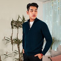 EVSEG 앱섹 몽골 100% 캐시미어 풀집업 자켓 남성니트 1515-170