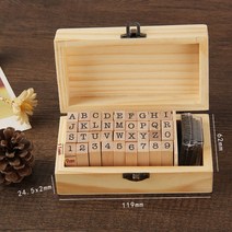 우드스탬프 알파벳 이니셜 도장 영문 숫자, B