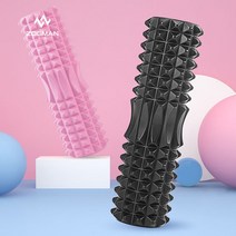 파워몬 폼롤러 스트레칭 마사지 돌기폼롤러 마사지롤러 필라테스 요가 종아리 알 근육 제거, 8. 45cm 핑크