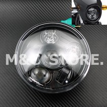 오토바이 헤드 라이트 5 3/4 "LED 전조등 Harley Sportster 883 Iron 1200 Softail Dyna Street FXDB, 01 Chrome