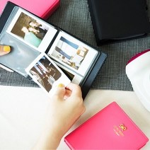JAM 리본 미니 앨범 앨범만들기 포토포켓북 포토앨범 미니앨범, 타입:hotpink
