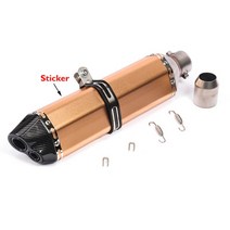 470mm 오토바이 배기 머플러 파이프 팁 2 홀 테일 범용 TMAX500 530 F650GS, [04] D, 4D
