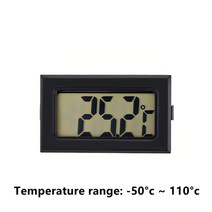수조냉각기 미니 lcd 디지털 온도계 습도계 편리한 온도 센서 악기 냉장고 수족관 실내에 적합, t-노 와이어 블랙