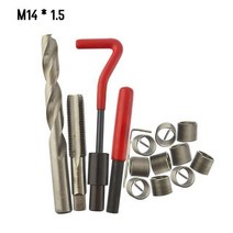 헬리코일 helicoil kit 152030pcs 미터법 나사 수리 삽입 키트 m5 m6 m8 m10 m12 m14 helicoil 자동차 프로 코일 도구 m5 0.8 자동차, m14-1.5