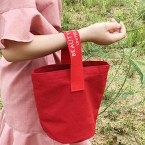 핑크핏 원통 손목가방 튼튼한에코백 손가방 무지에코백 토트백 미니에코백