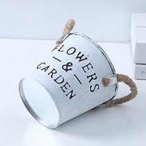 인테리어 양철 화분 미니 손잡이 다육이 소형 사무실 씨앗 키우기, 미니 양철 화분 3종 화분커버 1호