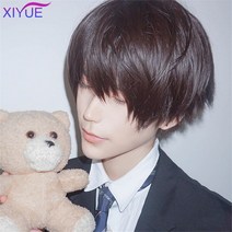 남자가발가격 남성가발 남자 헤어 중년 숏 합성 남성용 통기성 가발 브라운 남자 소년 스트레이트 코스프, 한개옵션1, 10 #144