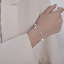 나미리온 925실버 별모양 순은팔찌