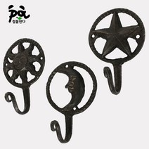철물판다 주물 해달별 걸이, 달, 녹청부식