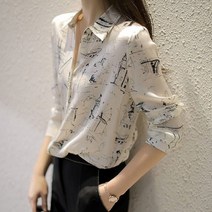 드로잉 카라 블라우스_RB1BL014