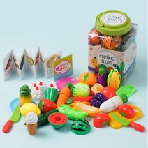 브랜드없음 [플레이맥스] 싹뚝 과일자르기(통) 27종 /주방놀이 싹뚝썰기, 단품없음