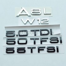 반지 콰트로링 아우디 A8 A8L 40TFSI 45TFSI 50TFSI 55TFSI 60TFSI 50TDI W12 자동차 트렁크 펜더 네임 플레이트 로고 스티커 145811