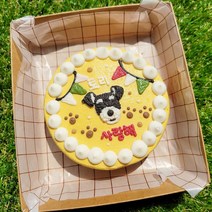 강아지 케이크 _ 댕댕농부 강아지 수제 생일 케이크 맞춤 주문 제작., 디자인3~6, 테두리3~5, 숫자초 또는 하트초