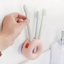 자취방칫솔꽂이 귀여운 회사 사무실 원룸면도기꽂이 부착식, 상품선택, 2도넛칫솔꽂이-핑크