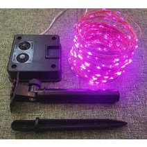 LED 태양광 호스 조명등 줄조명 와이어트리등 트리조명 야외조명 인테리어등, 와이어200-분홍색