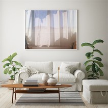 유홍아트 가로형 창문 바다 햇살 풍경 사진 그림 액자 프레임 3호 (8554501), 1.아침햇살창문