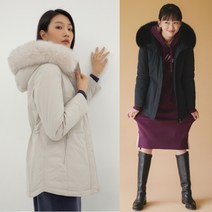 [지센] 여성 폭스 퀼팅 덕다운 숏 패딩점퍼 (색상2종)
