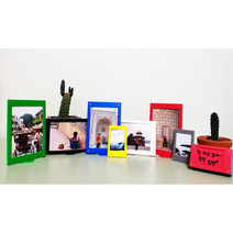 7color 셋트 라이브워크 스냅로그 포토카드 미니 굿즈 덕질 아이돌 애니 보관 자석액자, 화이트 블랙 그레이 레드 그린 옐로 블루, 폴라로이드(7컬러)