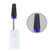 드릴링머신 전동 드릴 다축 탁상 드릴링 머신 블랙 5 in 1 세라믹 네일 비트 전기 3/32 quot섕크 밀링 커터 빠른 아크릴 또는 하드 젤 제거, [03] Black Ceramic M