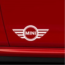 BMW미니 로고 범퍼 트렁크 꾸미기 흠집가리기 스티커 뒷유리 잔기스 파인곳커버 쏘나타LF 찌그러진곳보완 제네시스 쏘렌토 스크레치 캐스퍼 싼타페DM, 1개, 화이트