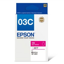 (EPSON 정품잉크 T03C370 빨강 (WF-2861/220매) 정품잉크/빨강