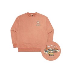 코닥 맨투맨 트립 피그먼트워싱 세미오버핏 맨투맨 PINK K3323RFS82PNK