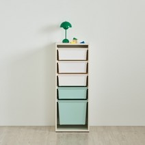한샘 샘키즈 박스장 435, 크림화이트(포인트)민트(C)