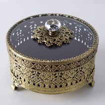 PGM1*^몰퀸즈골드 앤틱 보석함(대) 엔틱 수납함 빈티지소품 보관함 장식 인테리어 정리함 주얼리^*1췤pgm