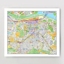 [지번]서울시 동작구 노량진지역 안내도 105cm x 75cm SE, 1.종이코팅