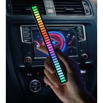 리듬 LED 분위기 조명 RGB 폴라 음성 제어 음악 리듬 PC 게임 룸 자동차 데스크탑 개조, 03 16leds with battery