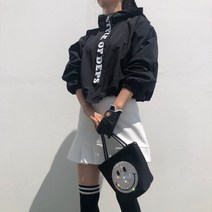 여성골프점퍼 오버핏 크롭 허리조임 큐티 골프 바람막이 자켓 간절기 라운딩룩 로로얼로이