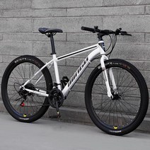 ( MTB 산악자전거 ) 24/26인치 27단 입문용 크로스컨트리 자전거, 24인치, 얼티밋 에디션 - 화이트 블랙