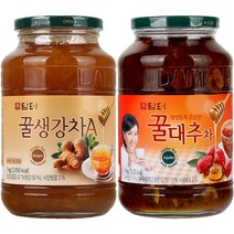 담터 꿀생강차A 1kg + 꿀대추차 1kg, 2개입